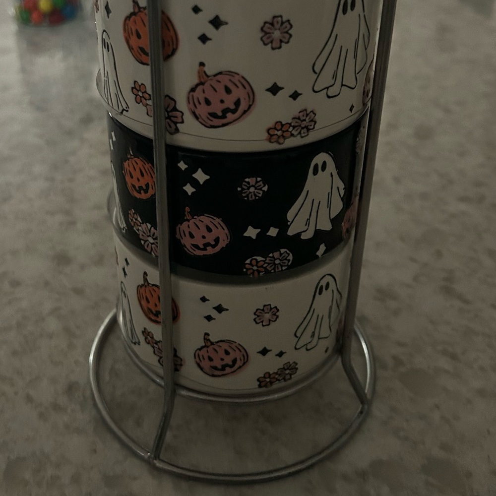 “New” Ghost and Pumpkin Stacking Mugs - Picture 5 of 8